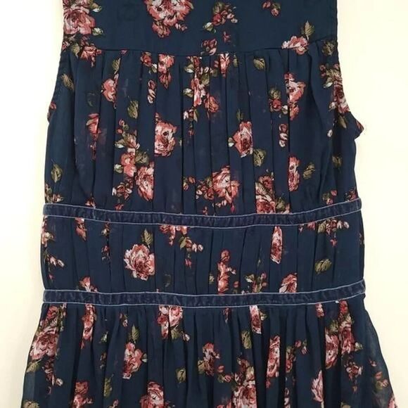 Abercrombie Floral Chiffon V-Neck Mini Dress XS - Picture 7 of 11